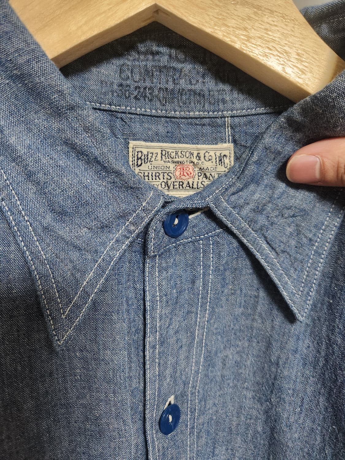 버즈릭슨 샴브레이셔츠 L(16-16 1/2)사이즈 상태좋음 상품이미지5