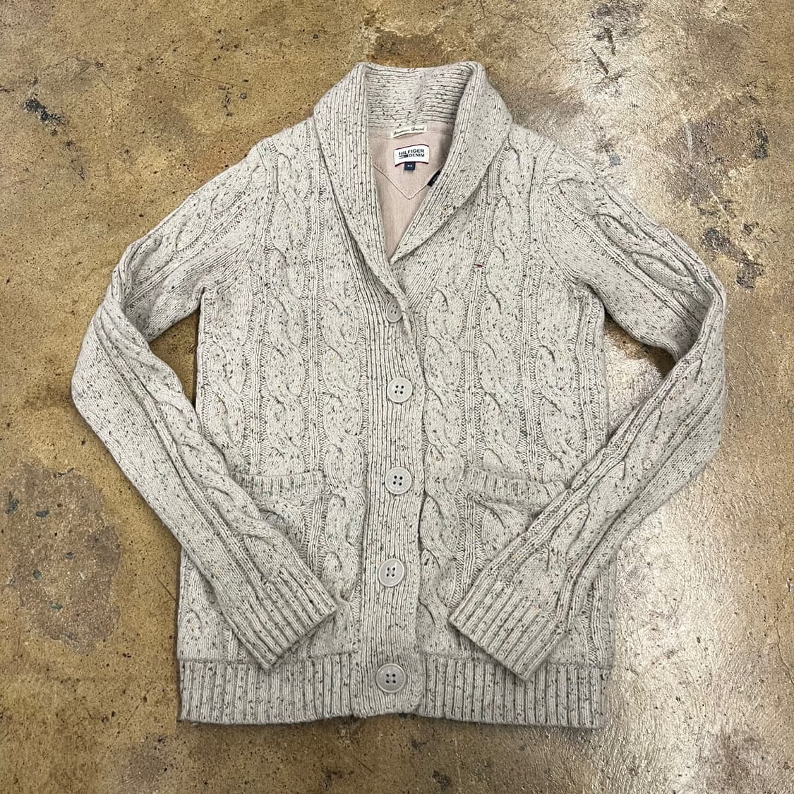 [정품/XS] 타미힐피거 케이블 니트 가디건 b10 상품이미지2