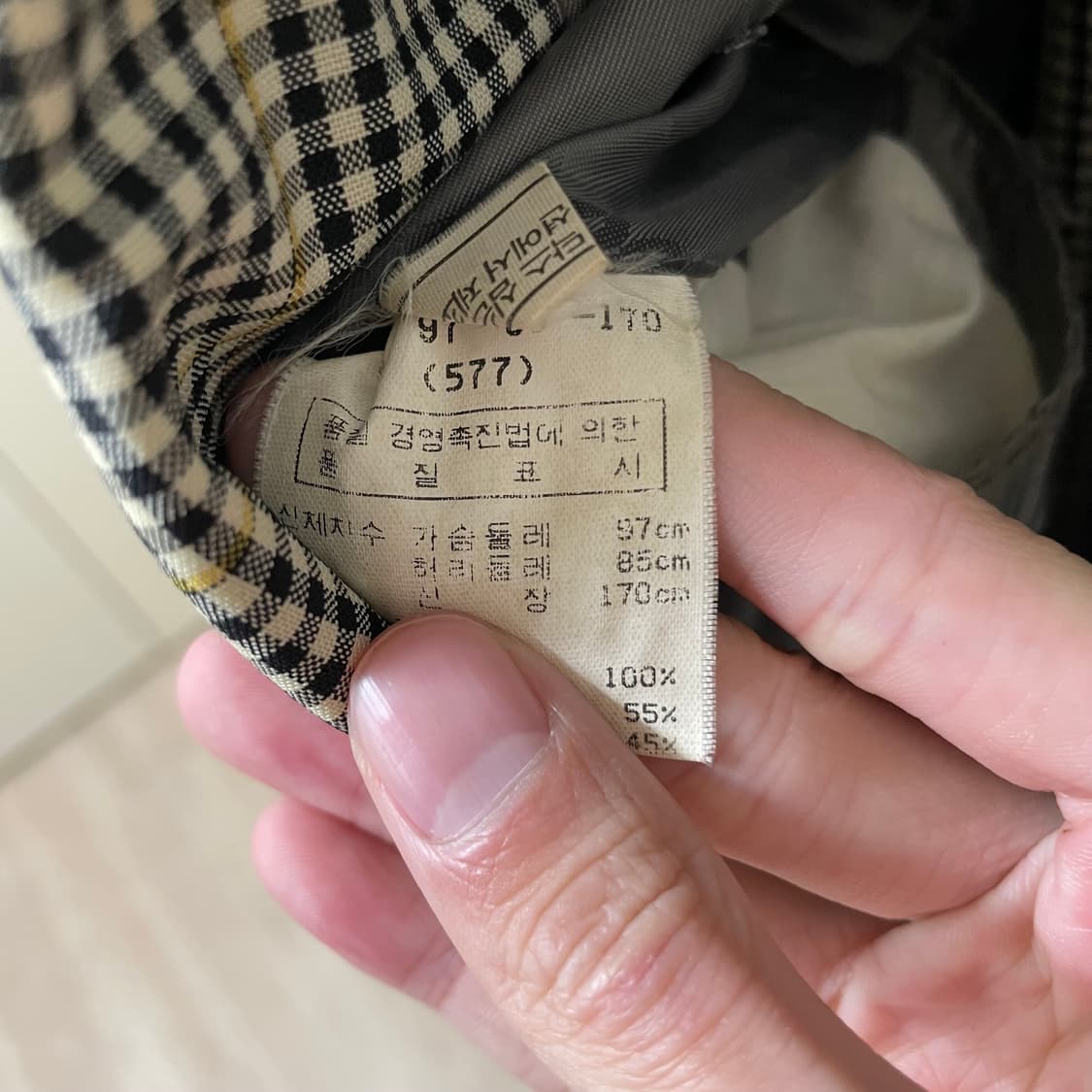 [ L ] 닥스 런던 남성 체크 블레이저 자켓  상품이미지6