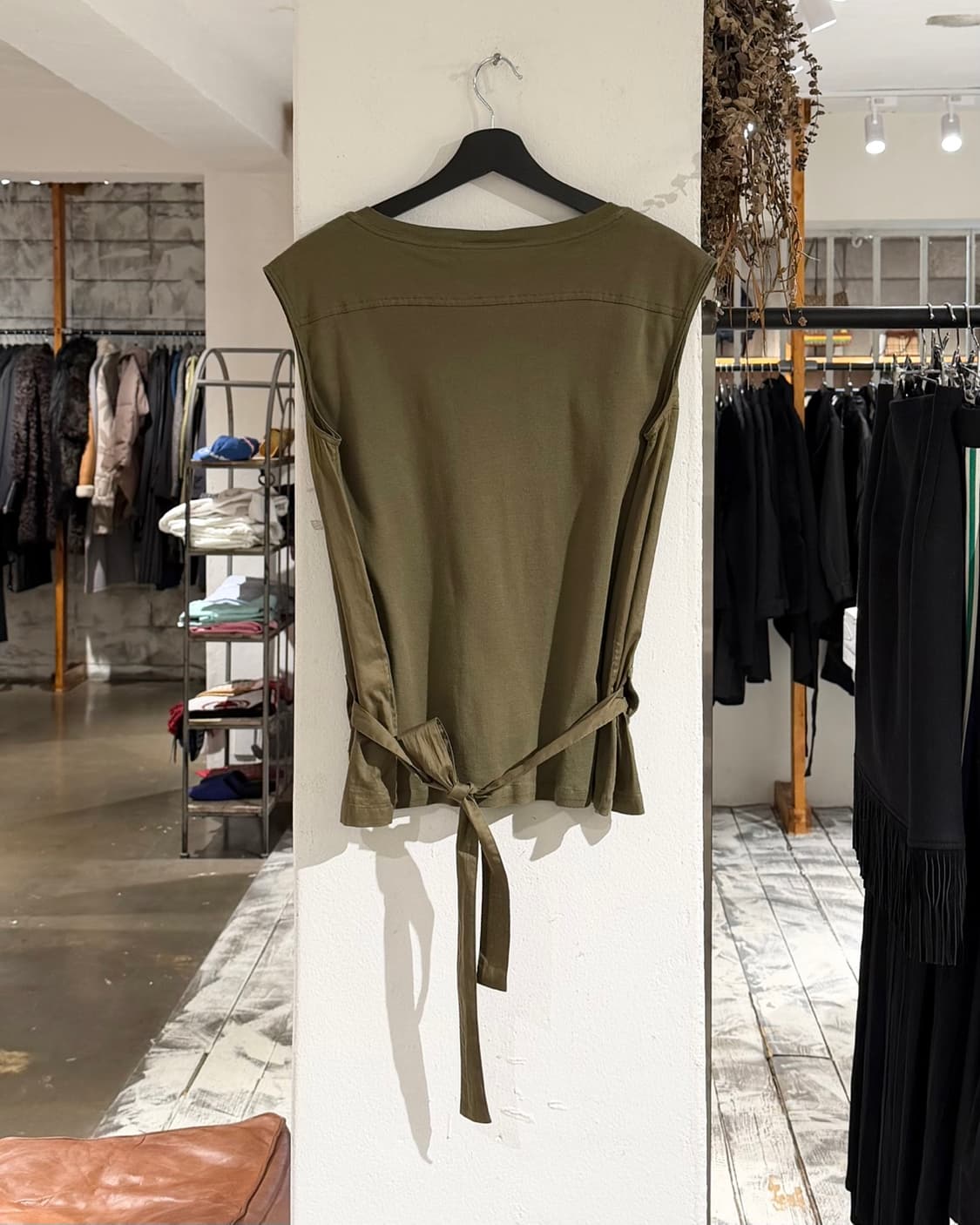 이브 생로랑 카키 스트랩 슬리브리스 상품이미지6