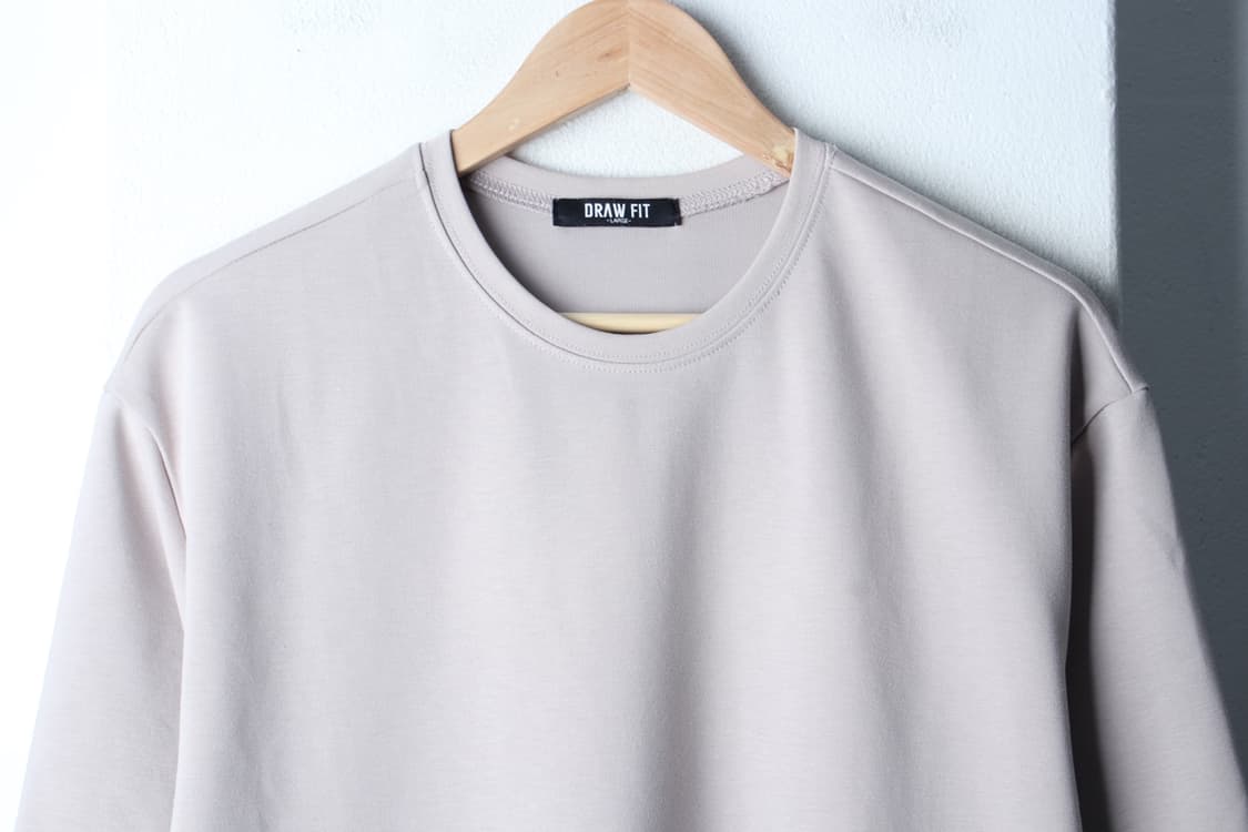 (L-2XL) 드로우핏 반팔 티셔츠 샌드 무지 놈코어-H32738 상품이미지3