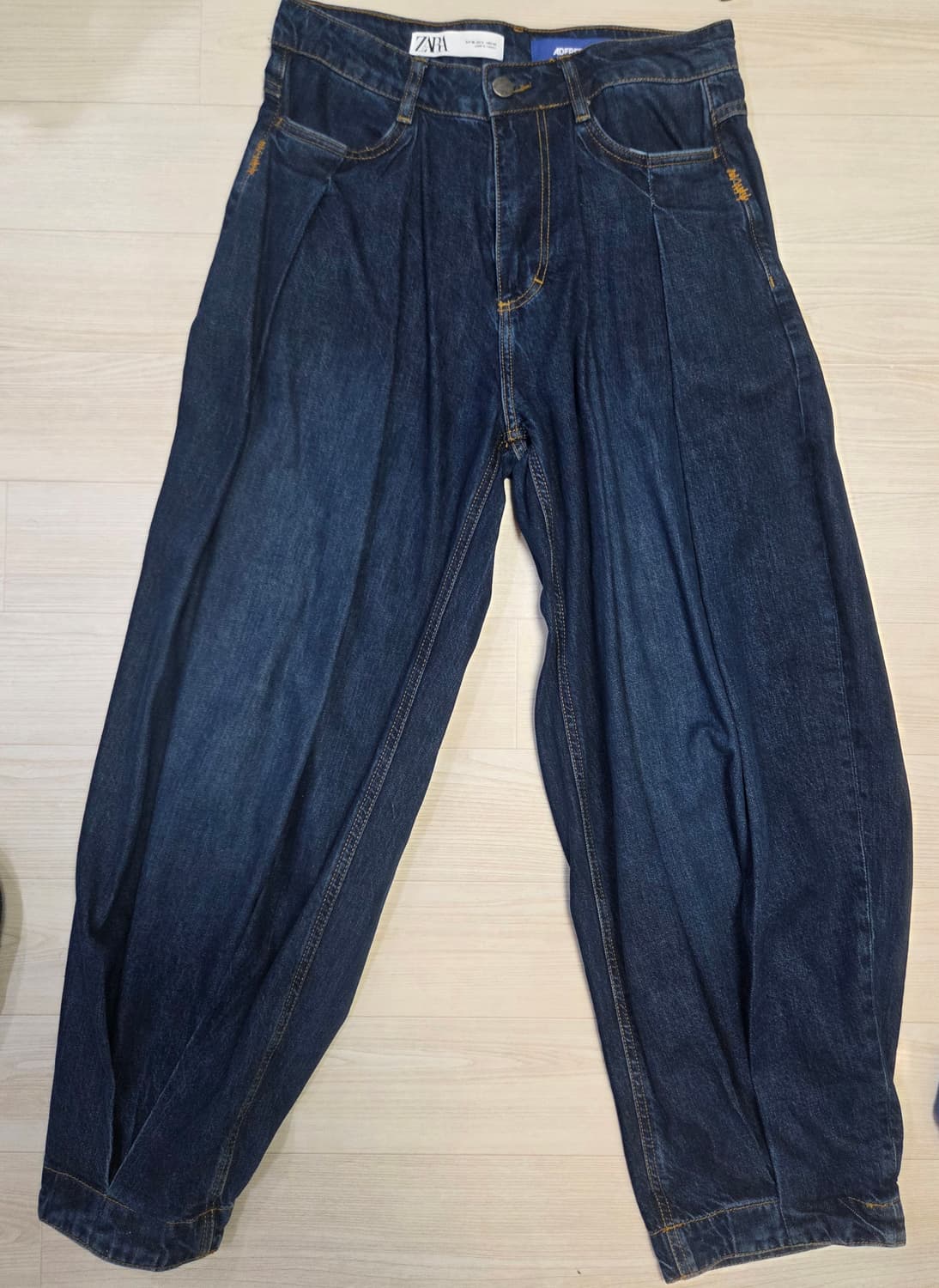 자라 아더에러 와이드 레그진 블루 38 상품이미지1