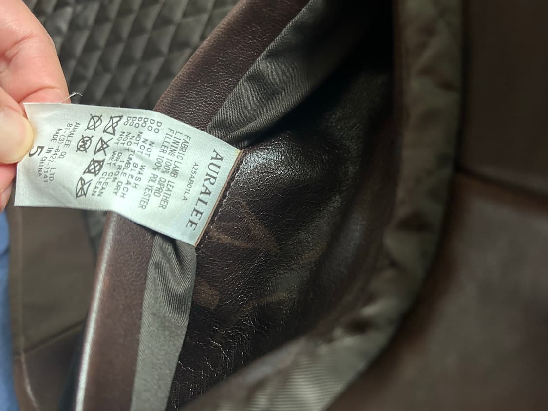 Auralee 헤비 램 레더 라이더 자켓 5사이즈 상품이미지6