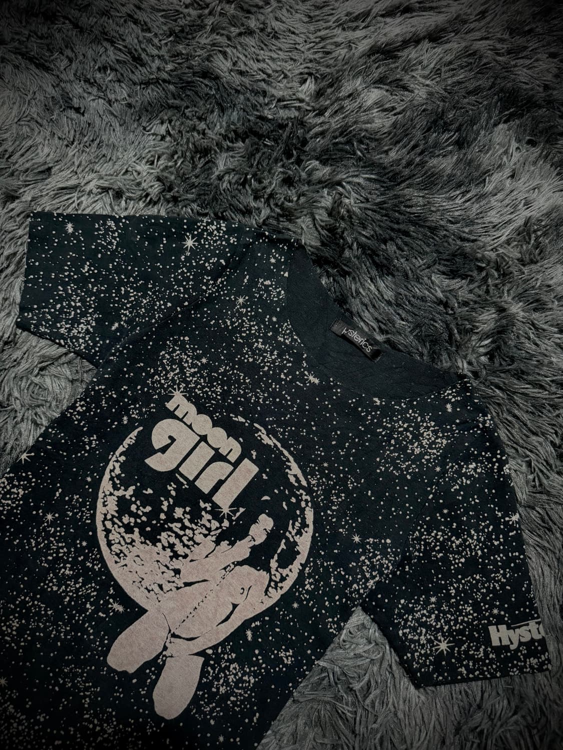 HYSTERIC GLAMOUR 90’s 걸프린팅 우주 패턴 반팔티 상품이미지3
