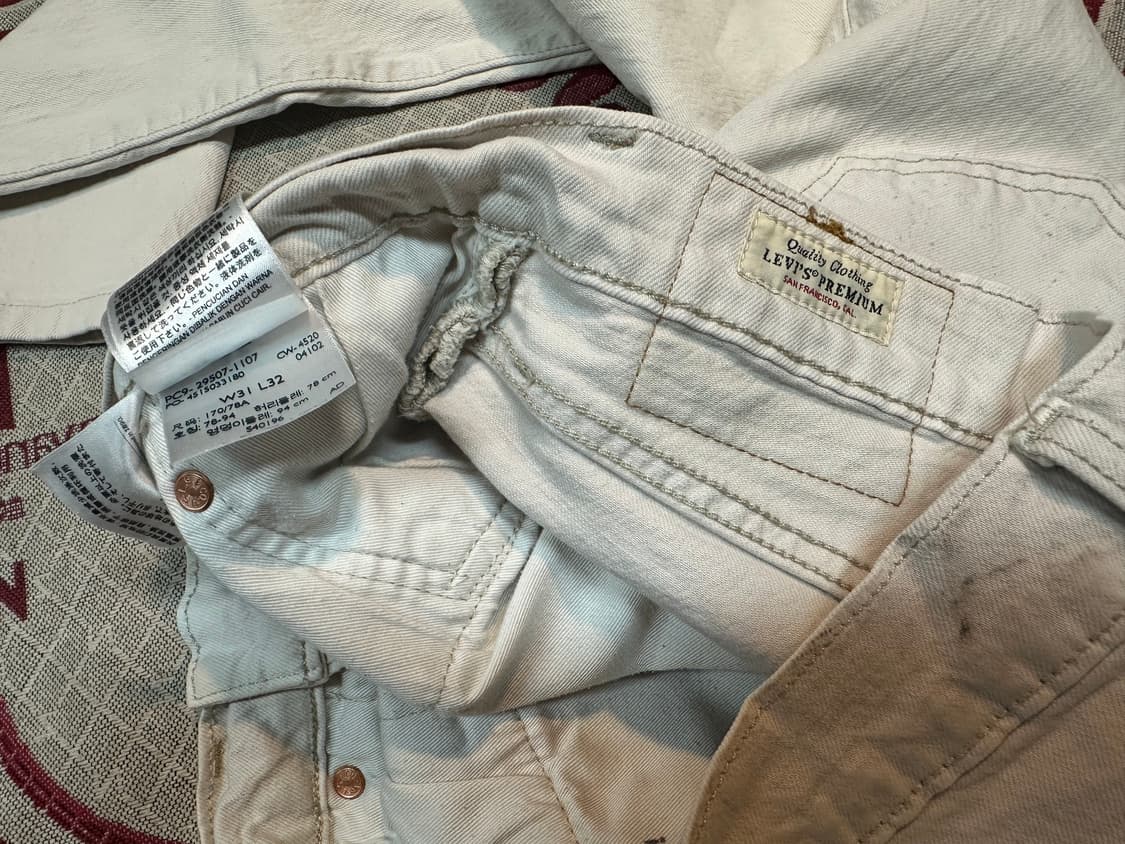 리바이스 502 화이트 데님 상품이미지9