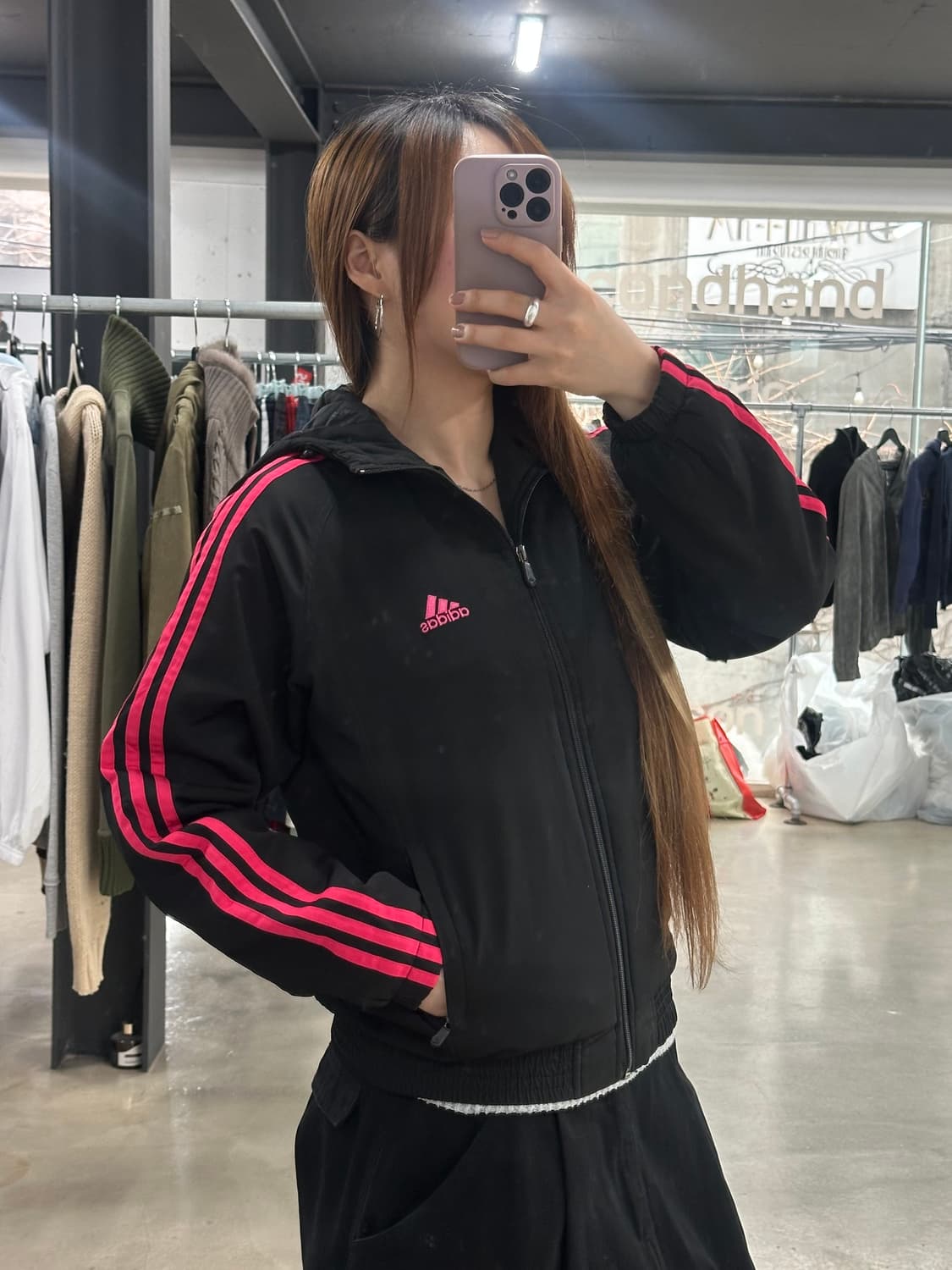 아디다스 올드스쿨 누빔 윈드브레이커 자켓 검핑 상품이미지3