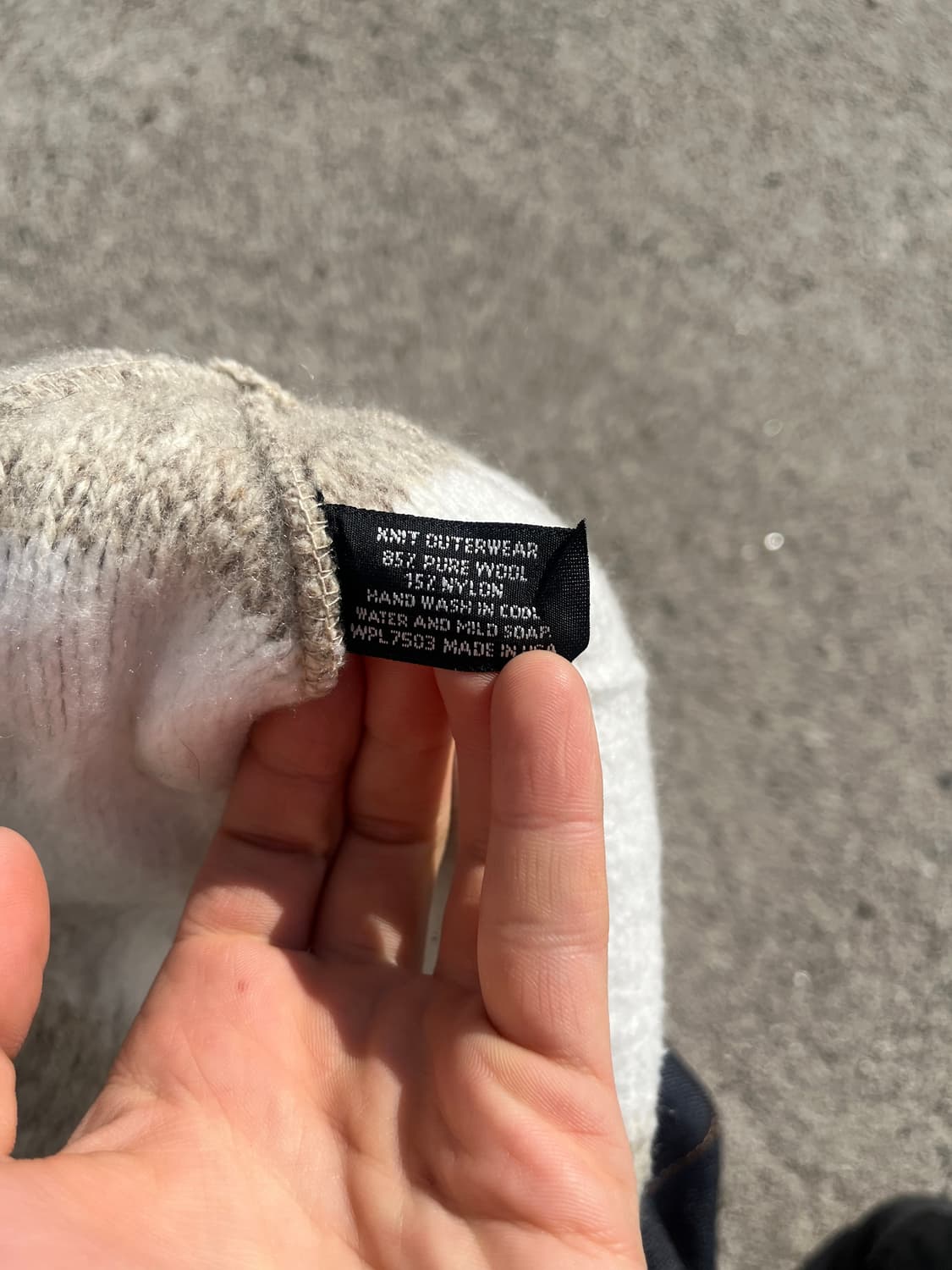 Vintage (Made in Usa) 울혼방 아이보리 비니  상품이미지2