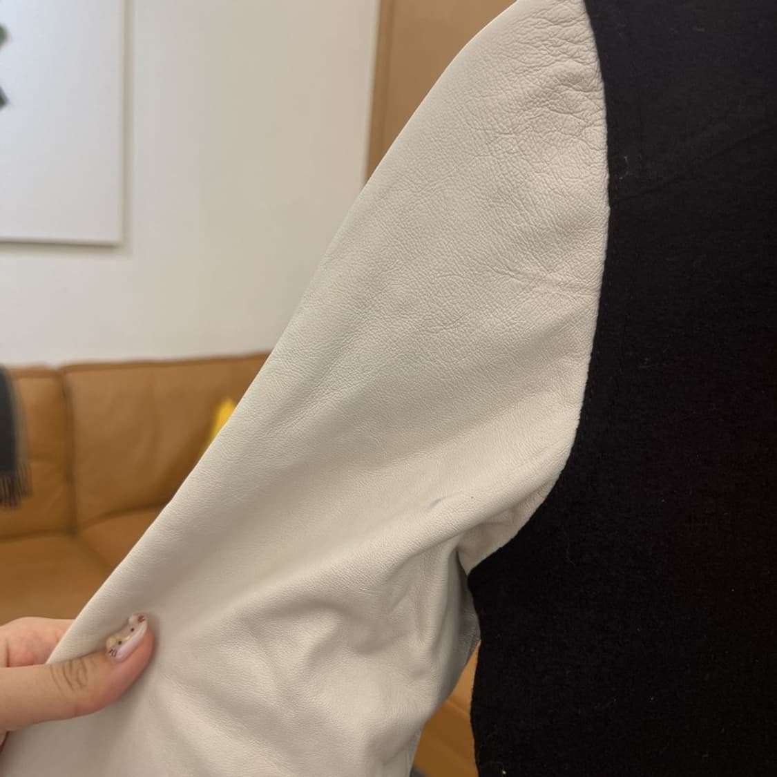 라코스테 양가죽 울 누빔 스타디움 야구잠바 85 C05914 상품이미지5