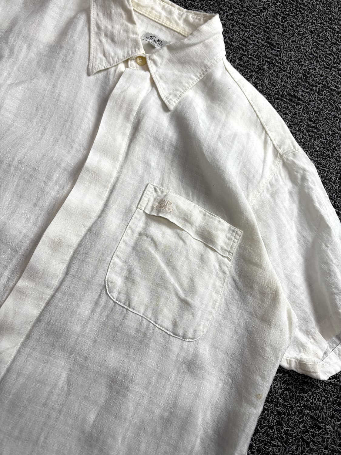 CP 컴퍼니 미니멀 린넨 하프 슬리브 셔츠 3231 상품이미지3