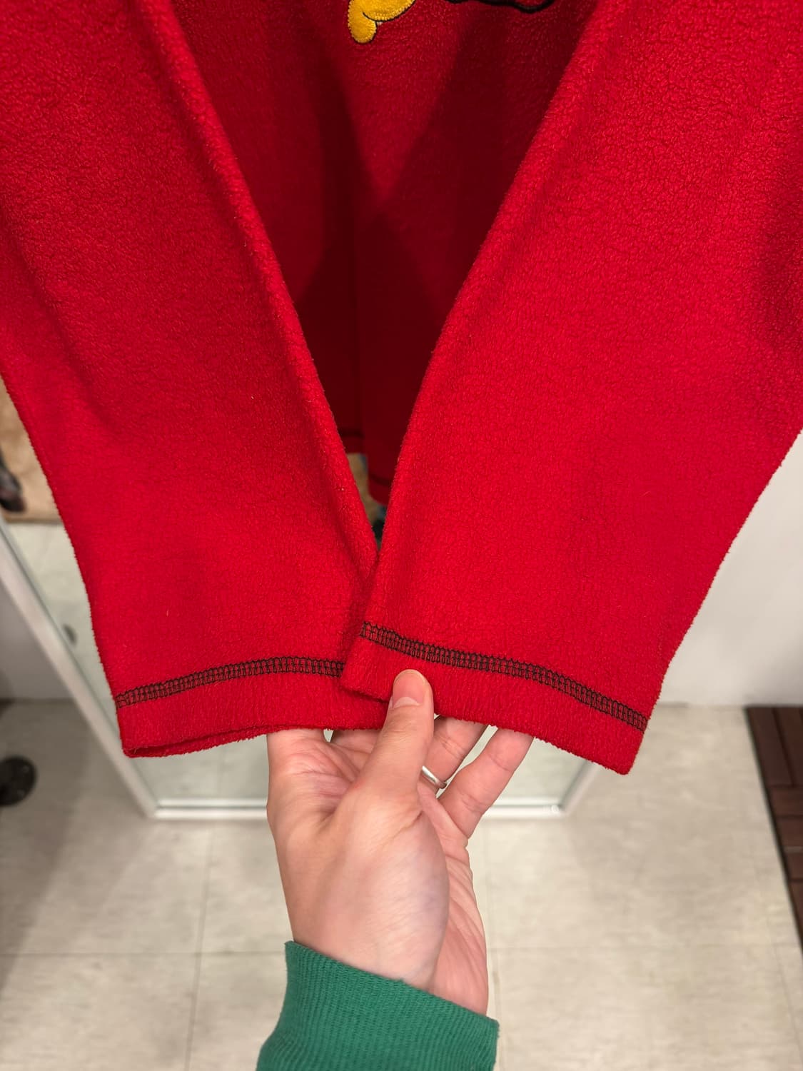 00s Pooh 푸우 디즈니 하프넥 집업 플리스 스웻 상품이미지4