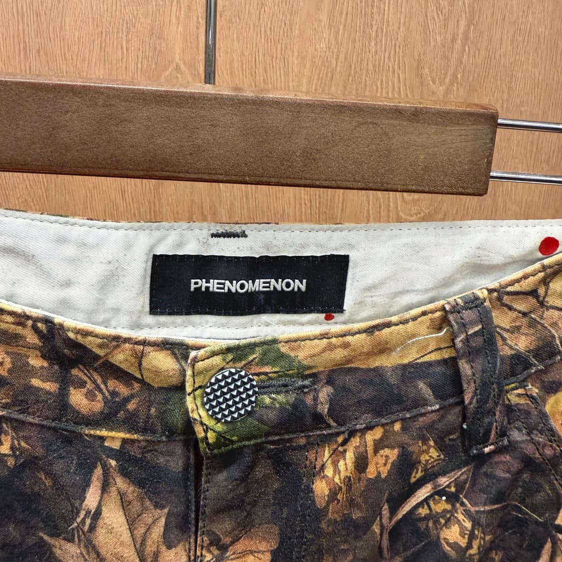 페노메논 7부 카고 팬츠 리프 레몬 패턴 밑단 사이드 지퍼 디테일 브라운 상품이미지7