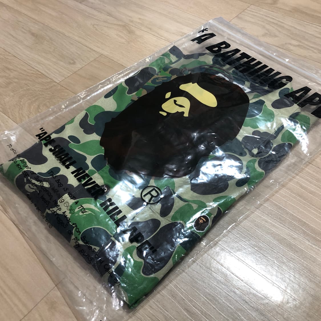 베이프 ABC 카모 오픈 칼라 숏슬리브 셔츠 그린 L 상품이미지2