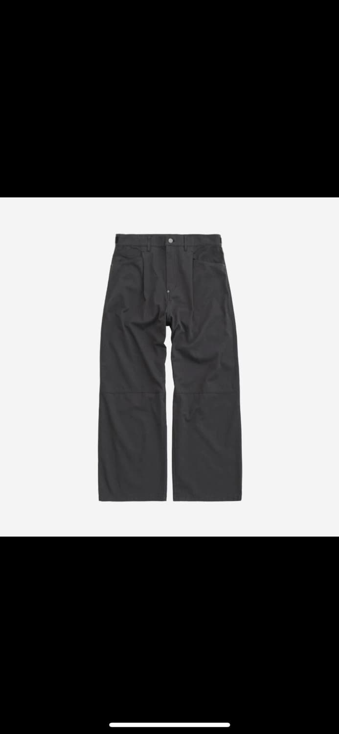 2)폴리테루 원턱 고시마 팬츠 딥차콜 새상품 상품이미지1