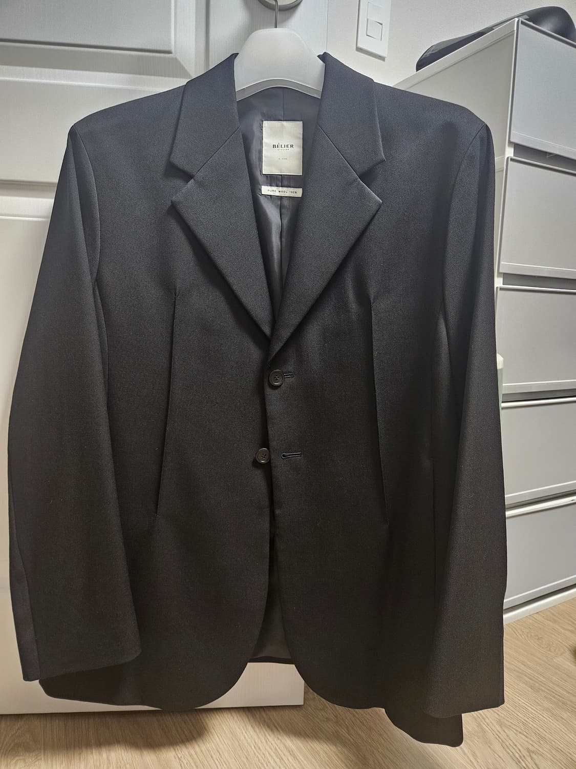 벨리에 퓨어 울 히든 블레이저 블랙 S 상품이미지2