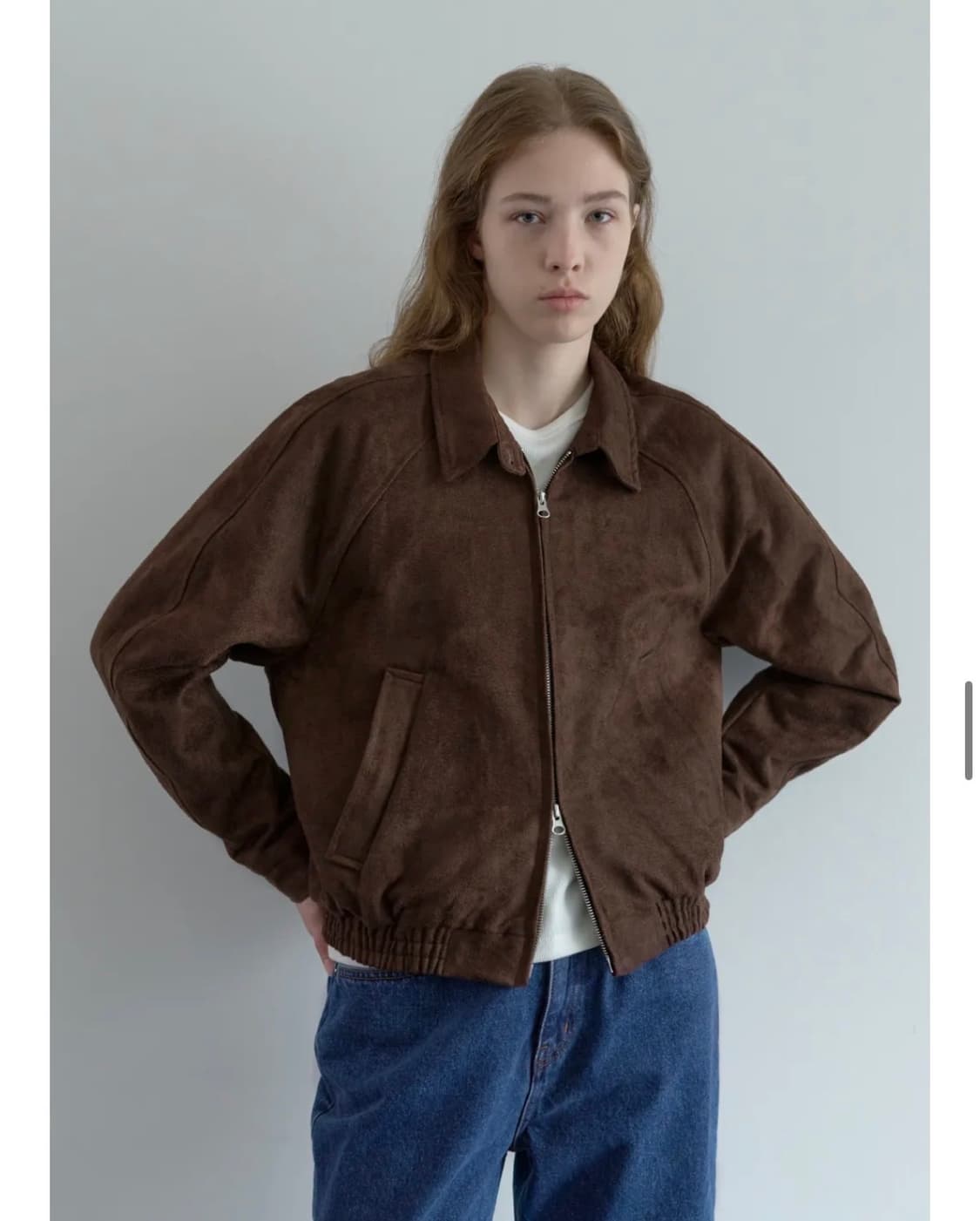 poszer 스웨이드 해링턴 자켓 (브라운) 상품이미지7