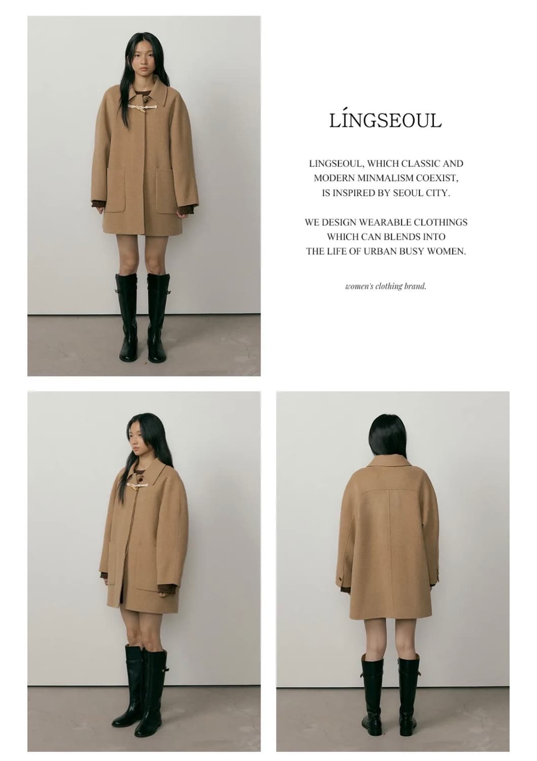 Lingseoul handmade half toggle coat 상품이미지3