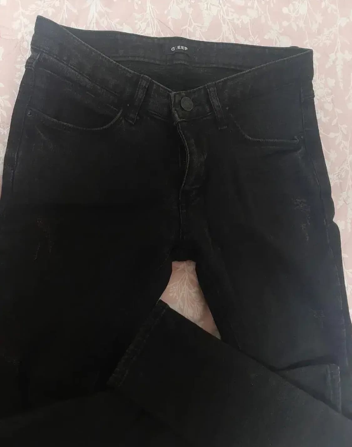 흑청 기모 스판 청바지 블랙 55 상품이미지2