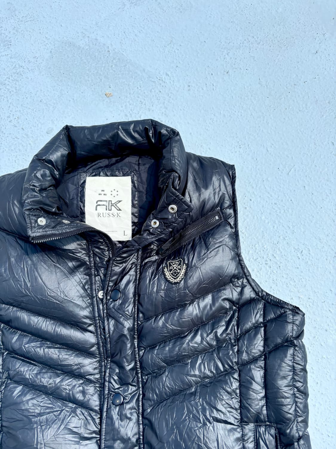 “Rusk K” Y2K Patch Zipper Vest Zip Up 상품이미지3