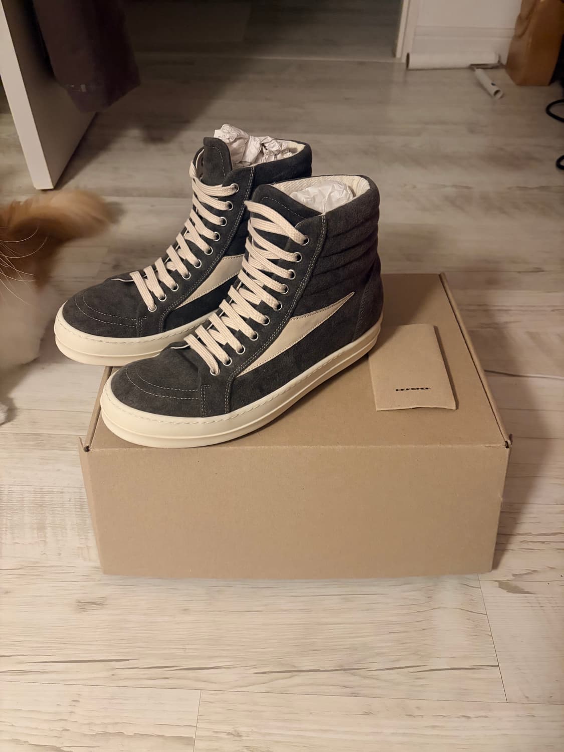 [40.5] 릭오웬스 다크쉐도우 빈티지하이 스니크 신발 상품이미지1