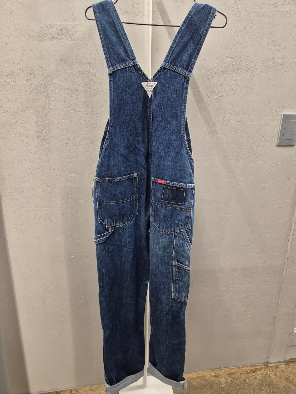 빅존 데님 멜빵바지 32인치 상품이미지3