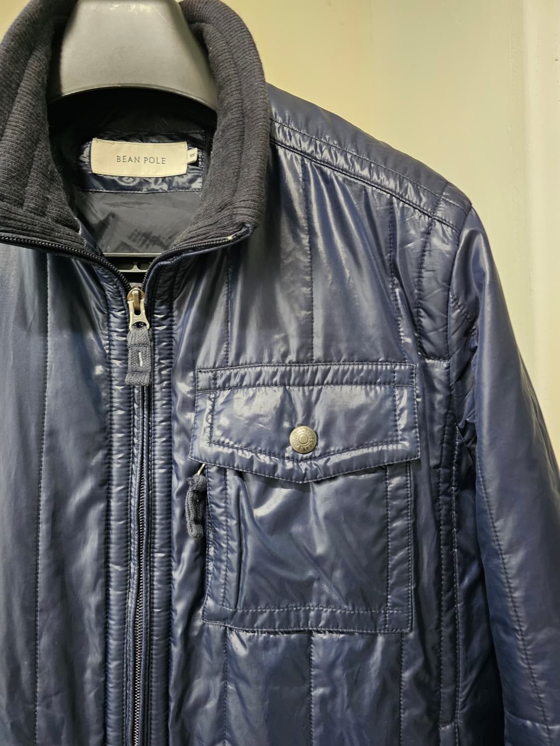 아카이브 빈티지 빈폴 퀼팅 경량 자켓 네이비 100 팔아요 상품이미지2