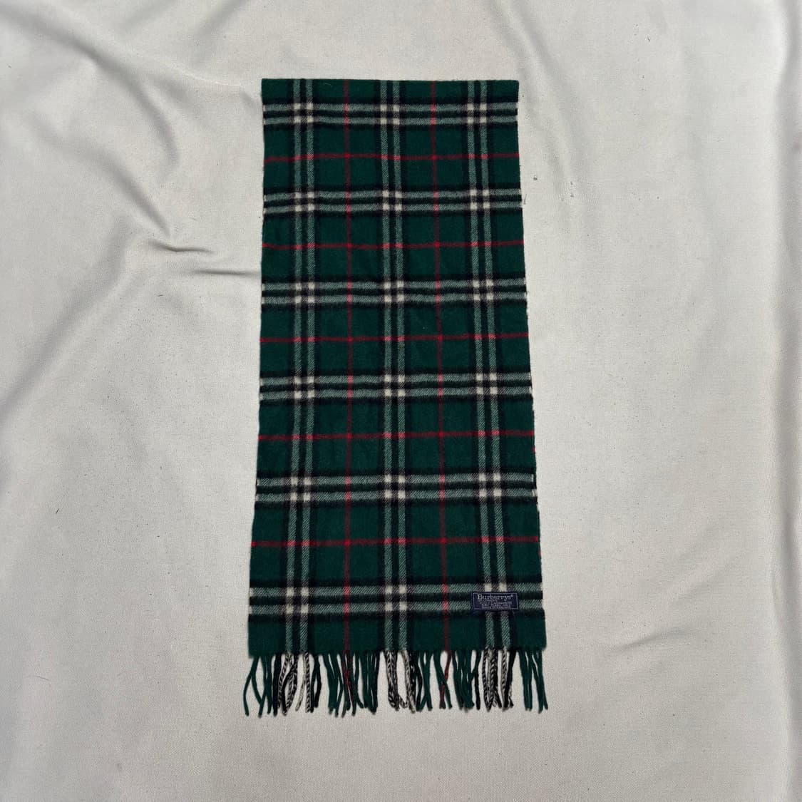 OS 버버리 그린 노바체크 캐시미어 머플러 상품이미지2