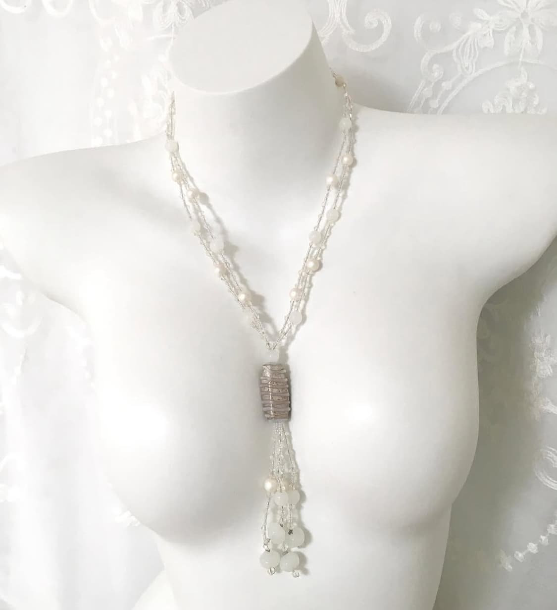 빈티지 페어리 진주 비즈 목걸이 상품이미지1