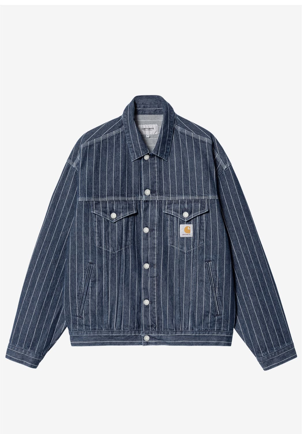 M사이즈 칼하트WIP 올리언 오를레앙 자켓 블루 화이트 상품이미지1