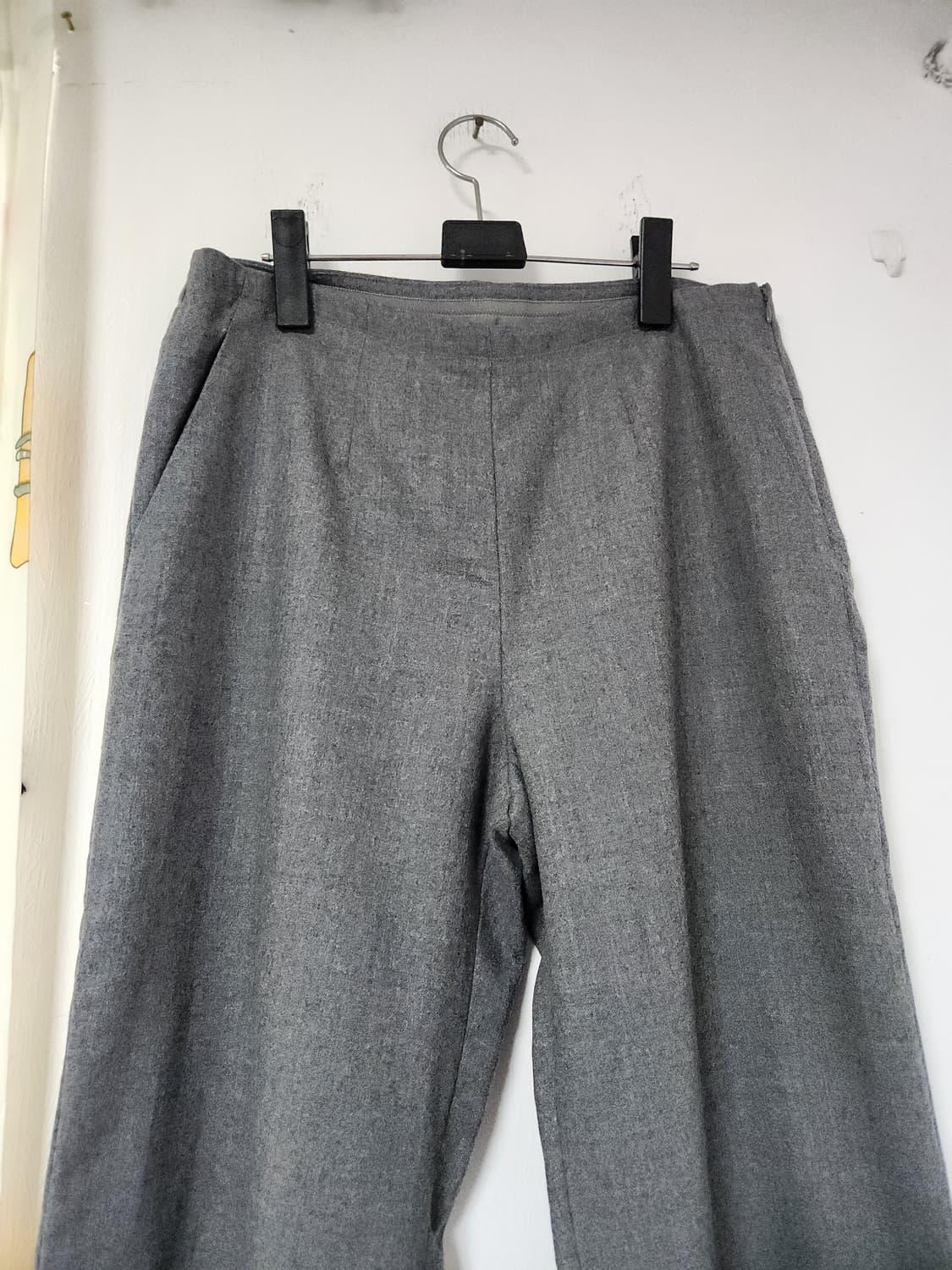 기장 짧은 울 통바지  L(30) 상품이미지2