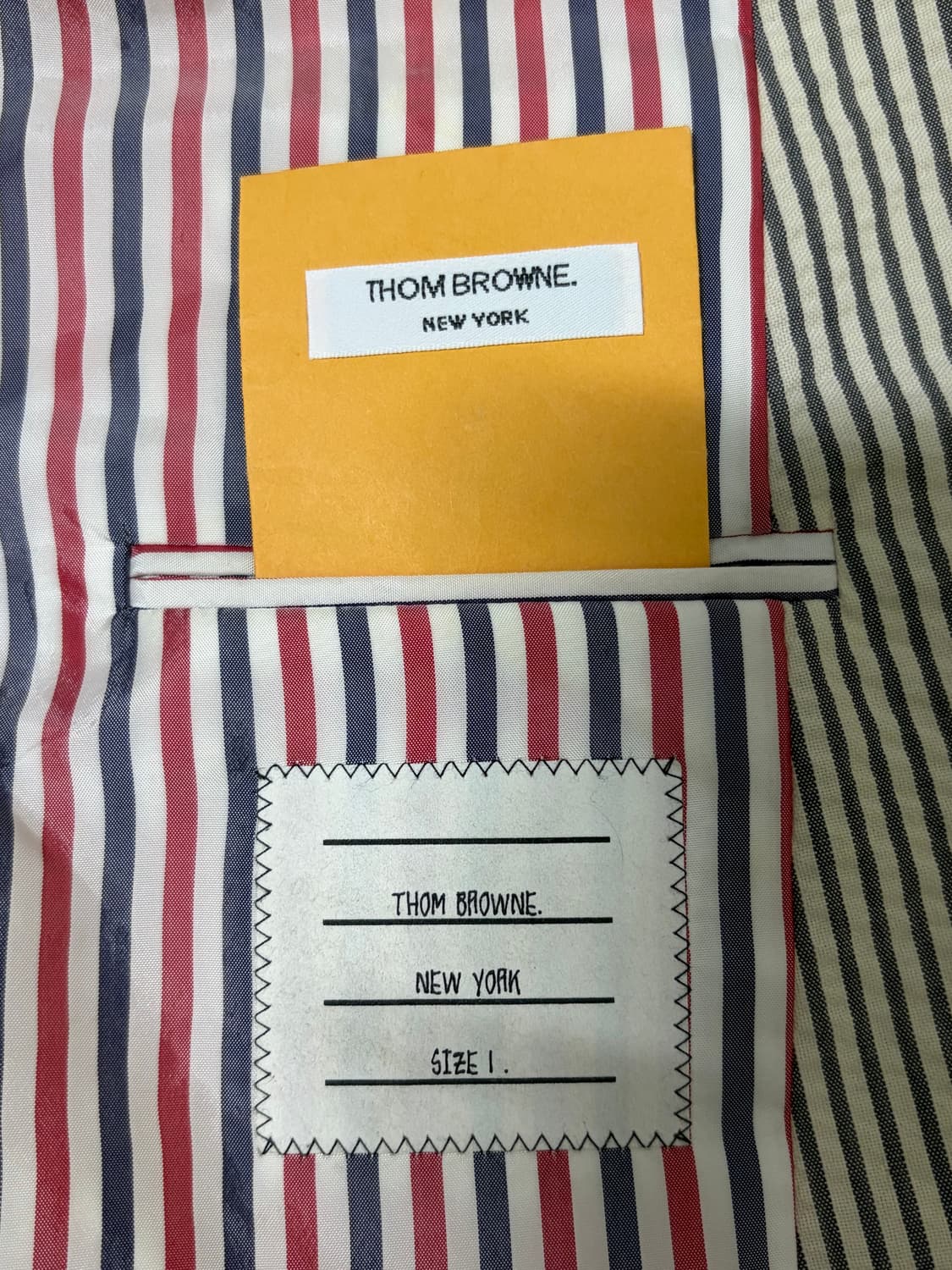 톰브라운 울 시어서커 블레이저 자켓 1사이즈 상품이미지7