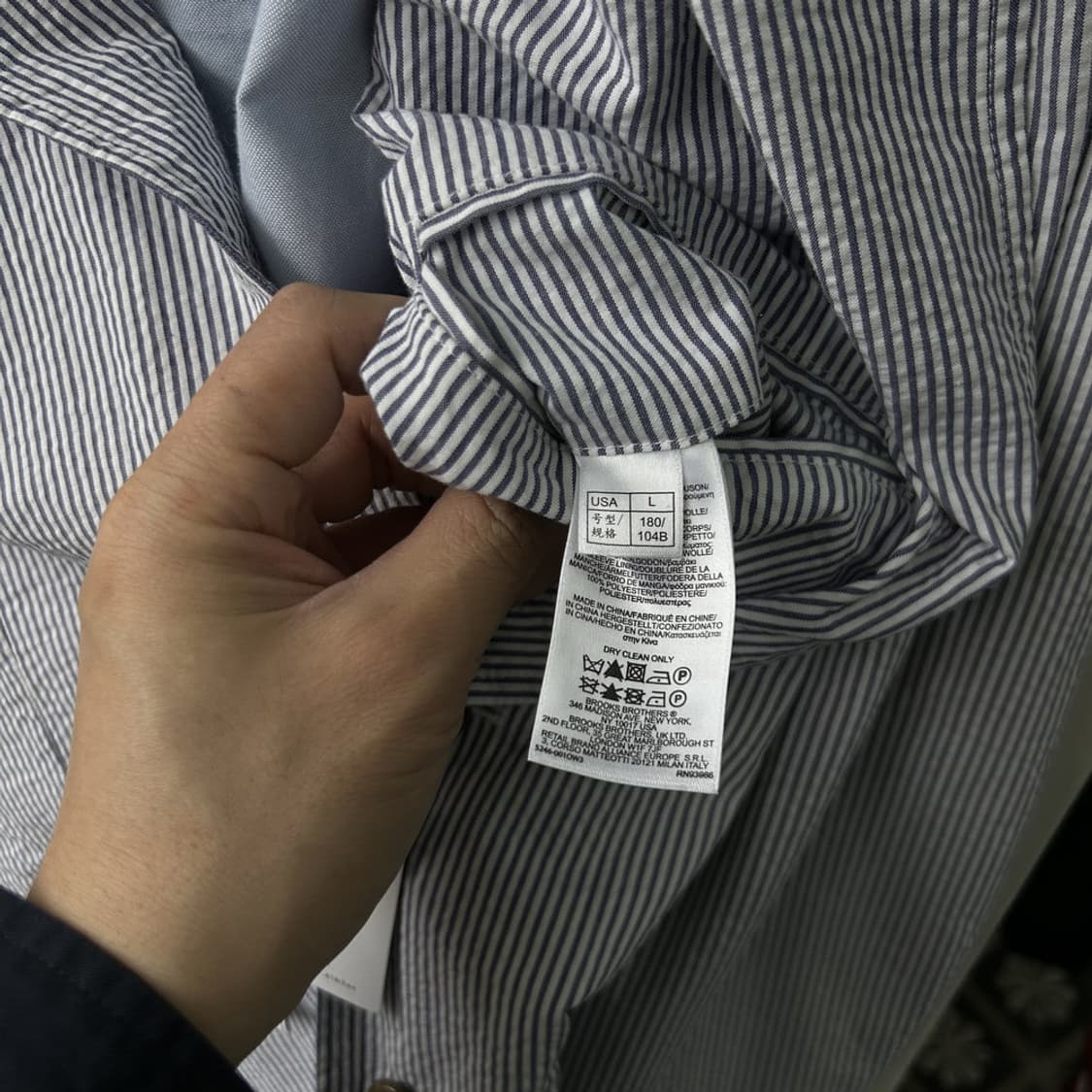 16495 - 브룩스 브라더스 스트라이프 블레이저 자켓 (L) 상품이미지5