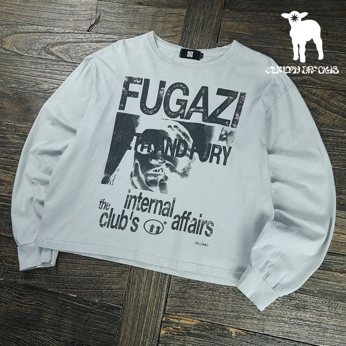 [선데이오프클럽] 푸가지 프린팅 크롭 롱슬리브 긴팔 티셔츠 M20281 상품이미지1