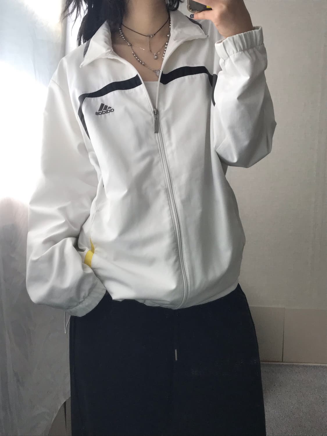 아디다스 화이트 윈드브레이커 상품이미지7