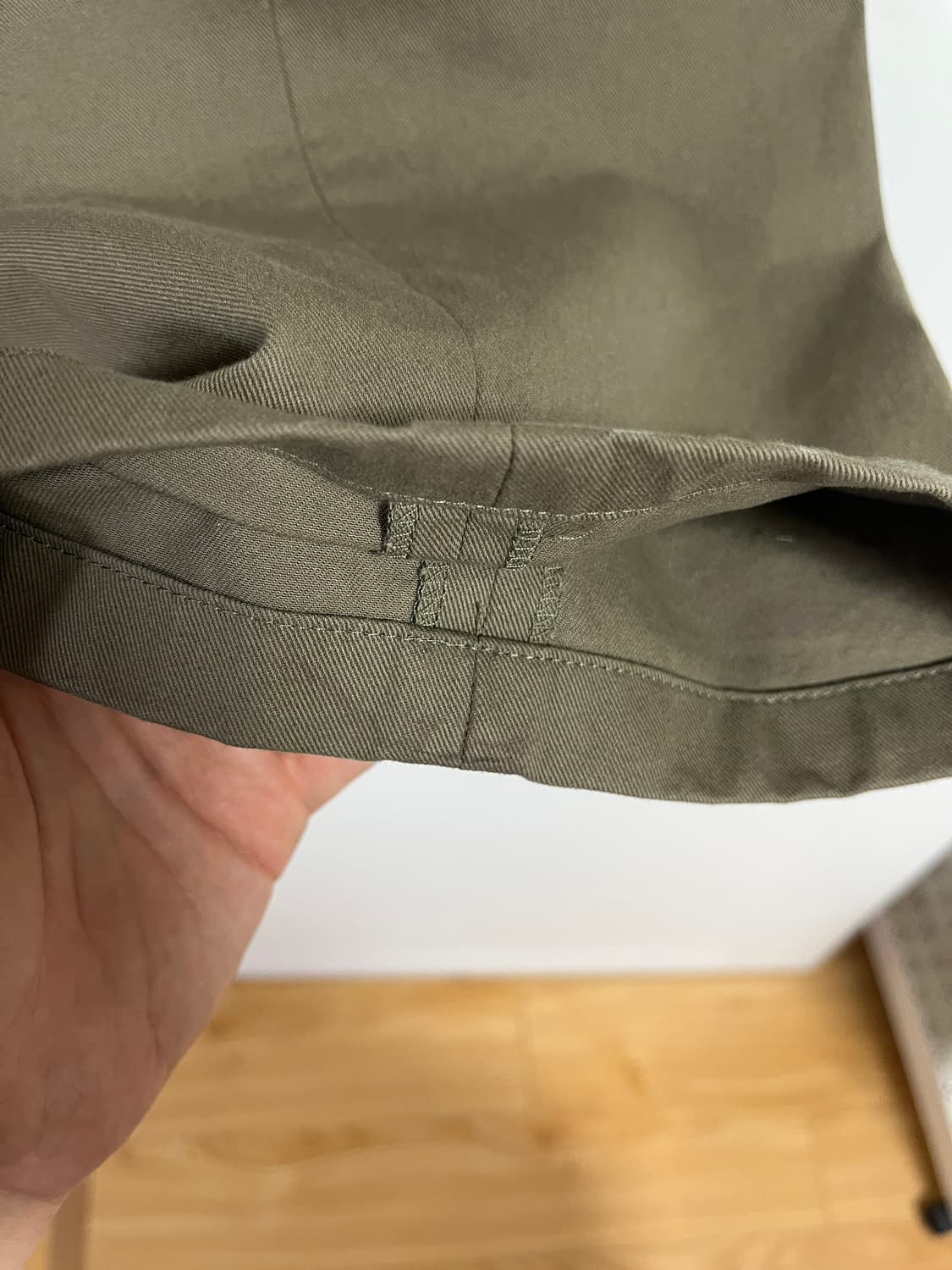 포터리 워시드 테이퍼드 팬츠 라이트카키 3사이즈 상품이미지5