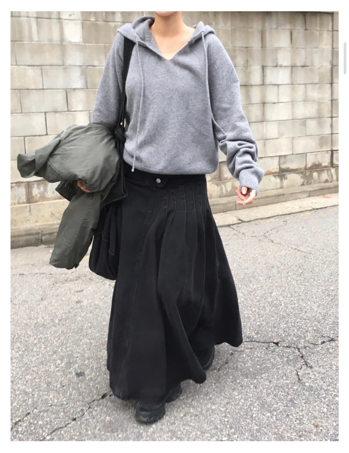 포시아보브 블랙데님 스커트 m 상품이미지4