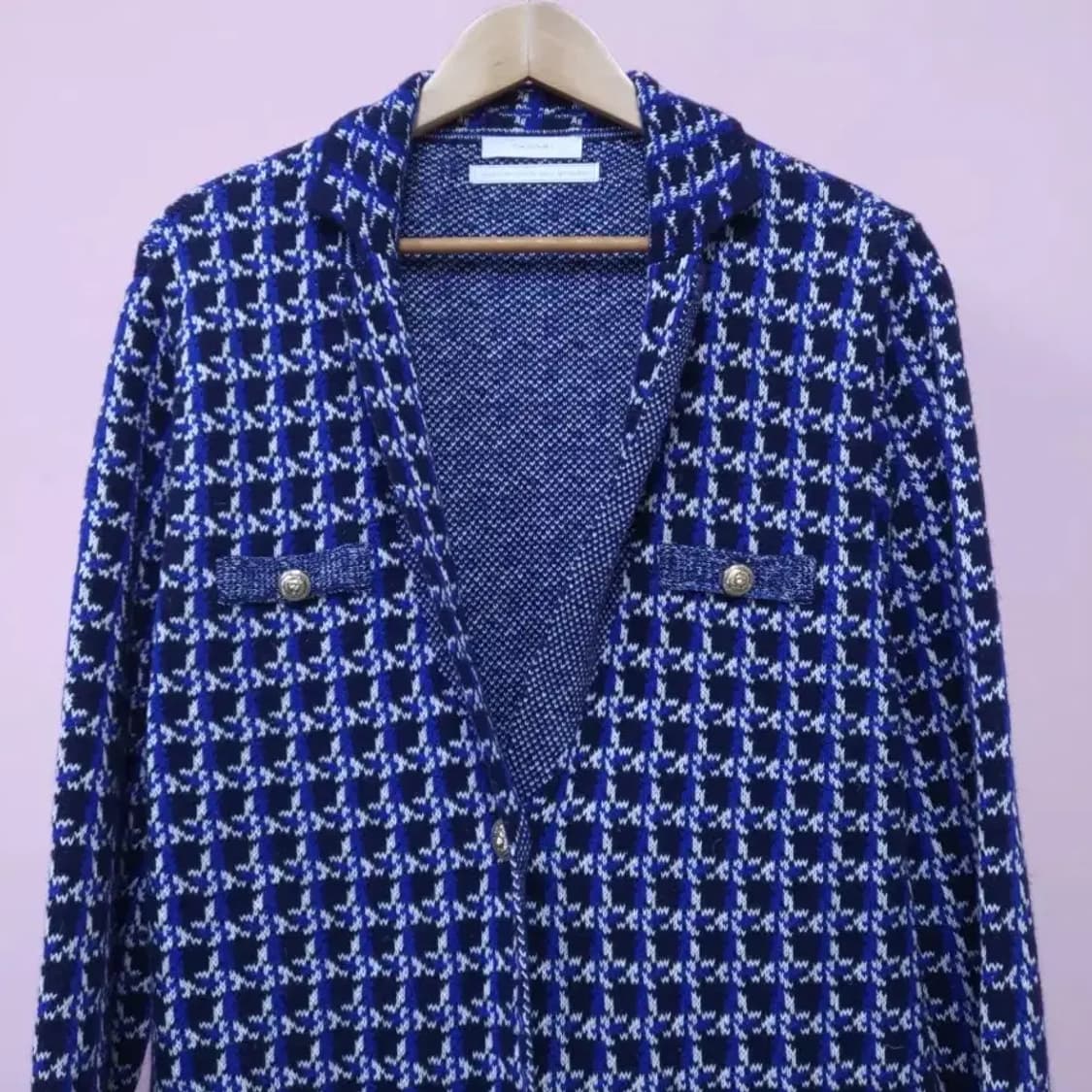 타하리 트위드 니트 자켓 ~77 상품이미지1