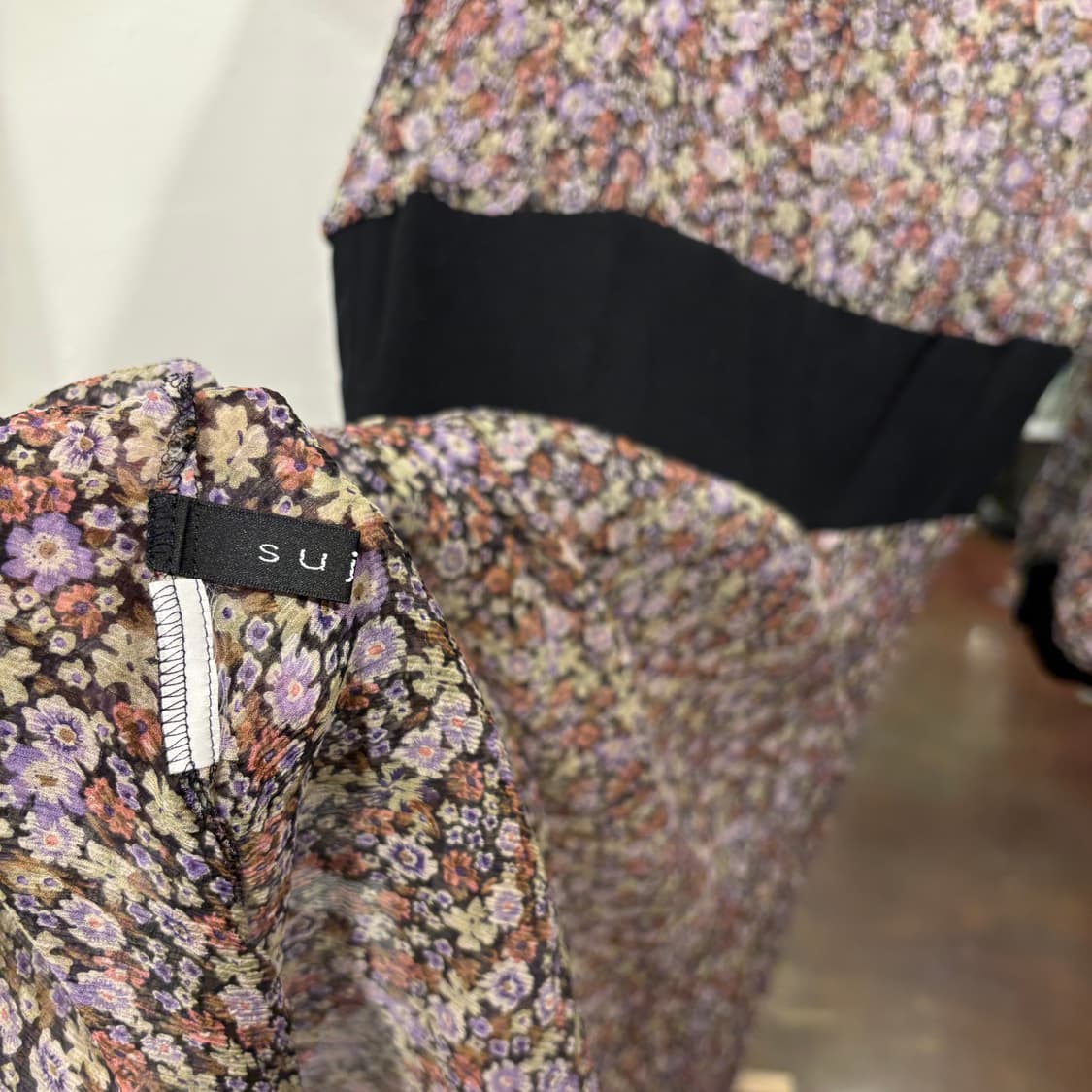 일본 빈티지 유니크 오리엔탈 쉬폰 어깨 트임 원피스 상품이미지10