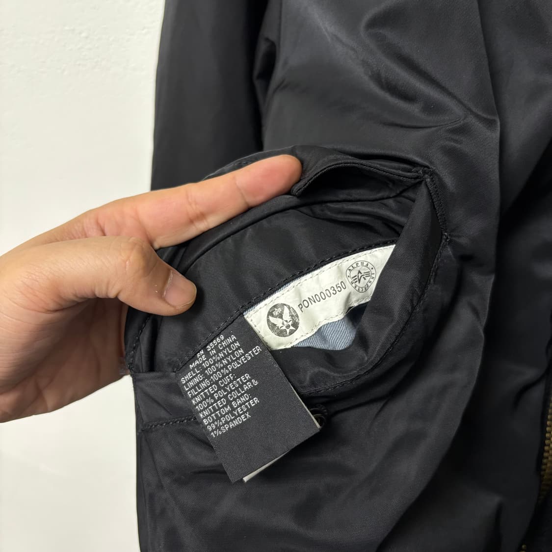 알파인더스트리 블랙 MA-1 상품이미지7