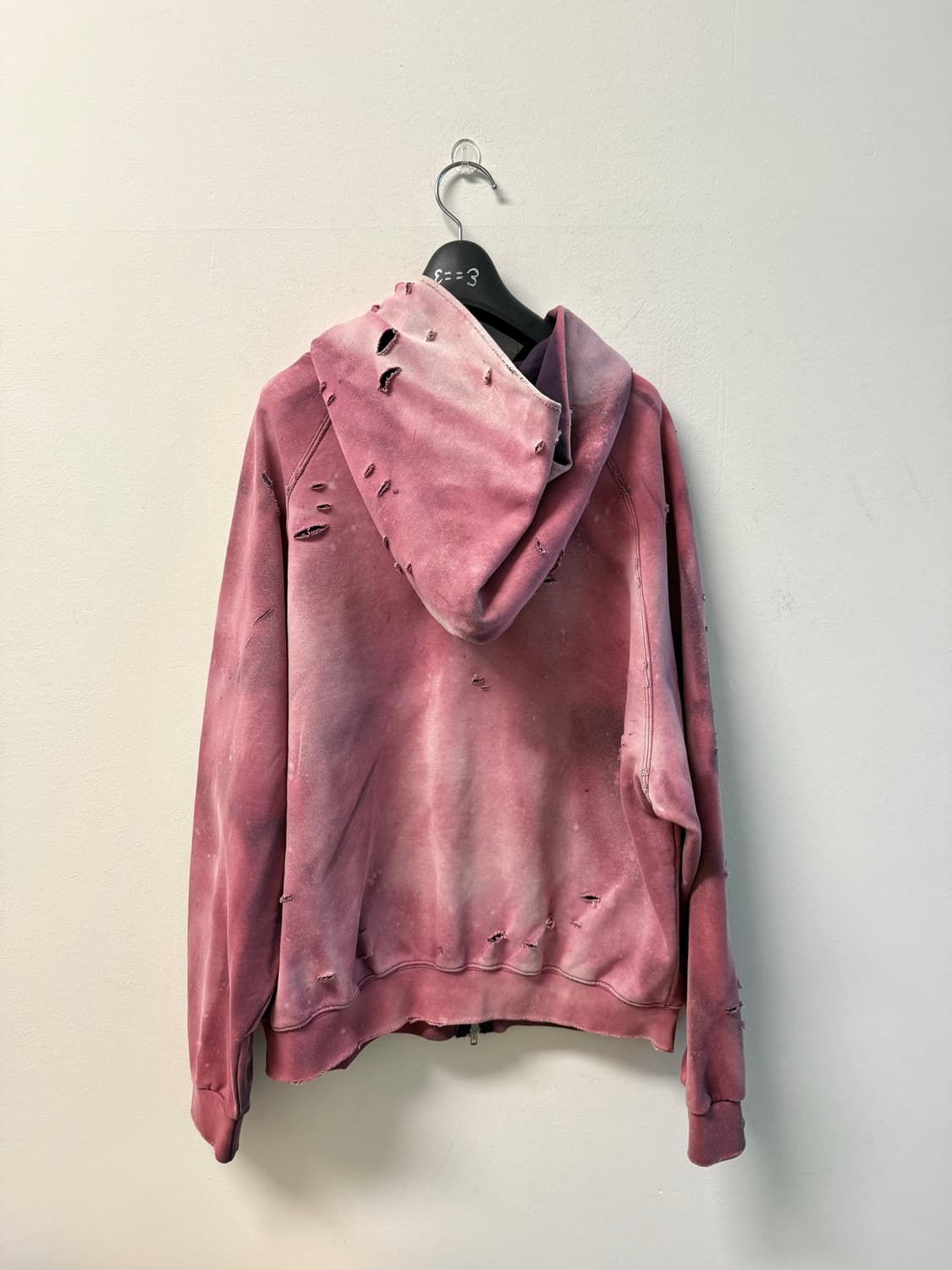 (색감 탑)Distressed faded custom hoodie zip 상품이미지9