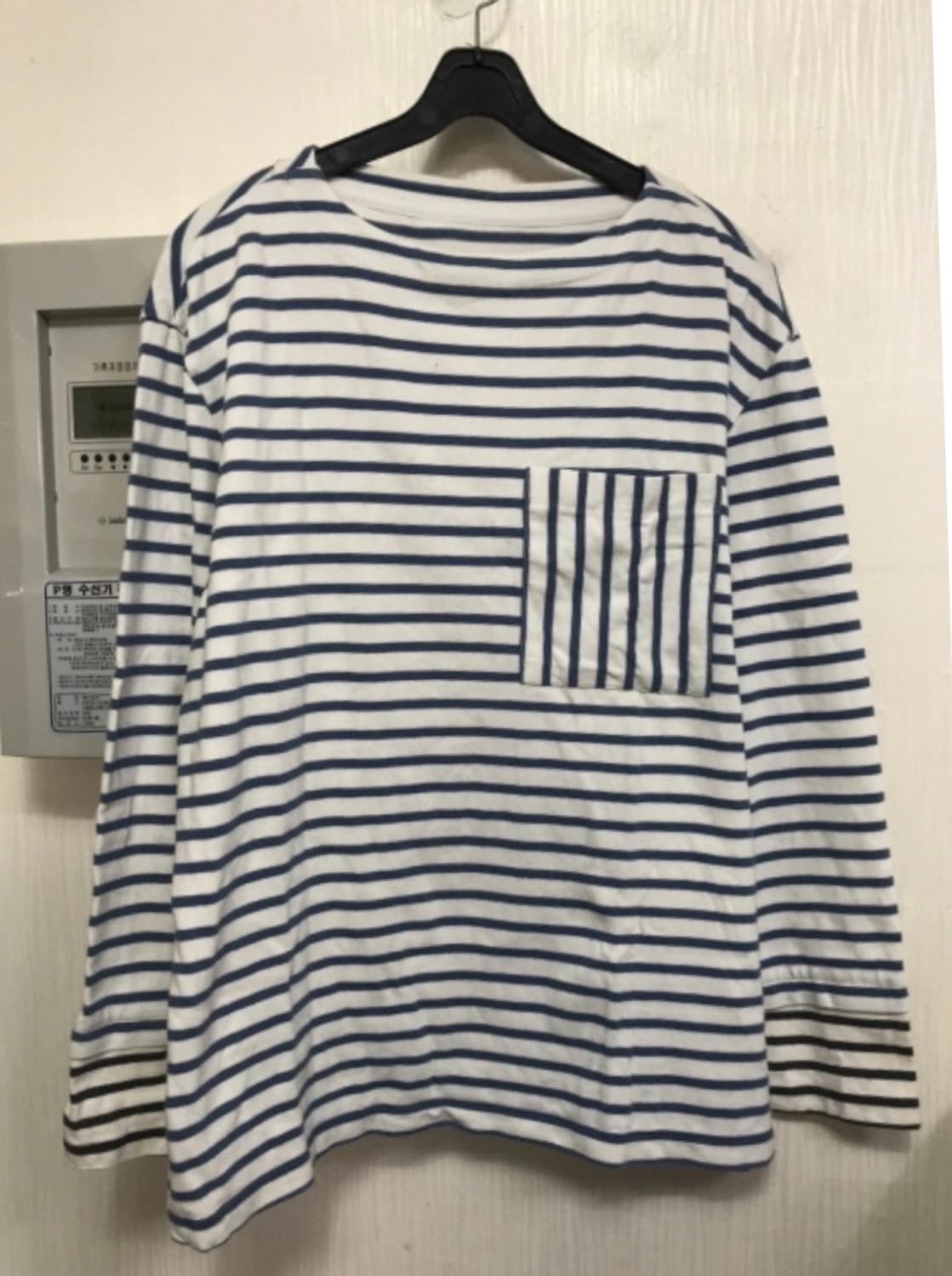 SYSTEM 시스템 남성 스트라이프 긴팔티 상품이미지1