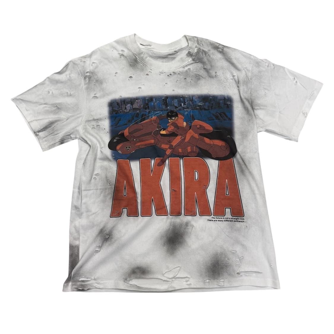 AKIRA 빈티지 디스트로이드 데미지 반팔티셔츠 상품이미지1