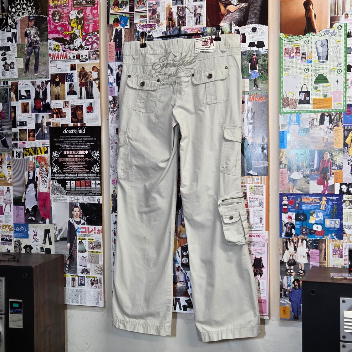 에버라스트 빅프린팅 베이지 코튼 카고 팬츠 상품이미지1