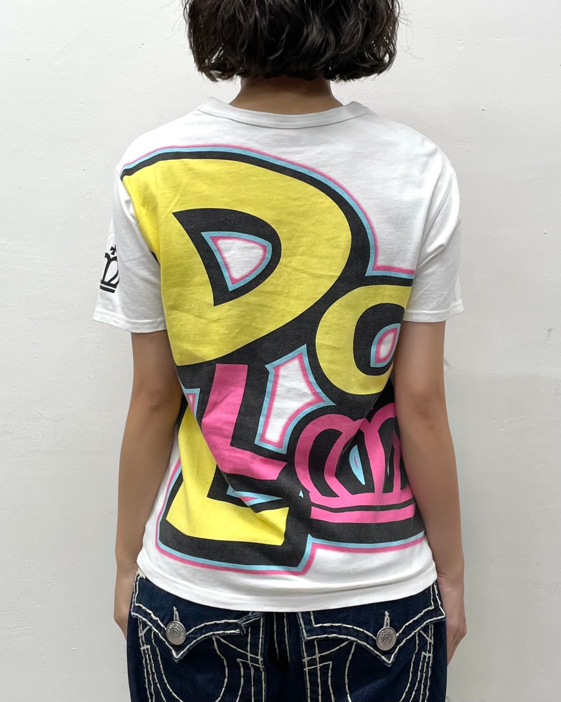 Baby doll bold lettering white T-shirt  상품이미지3