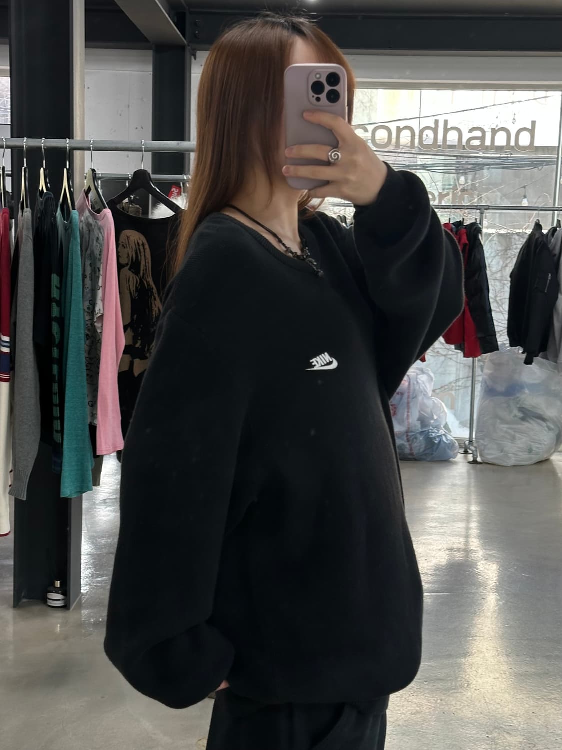 나이키 스우시 와이드 코튼니트 상품이미지4