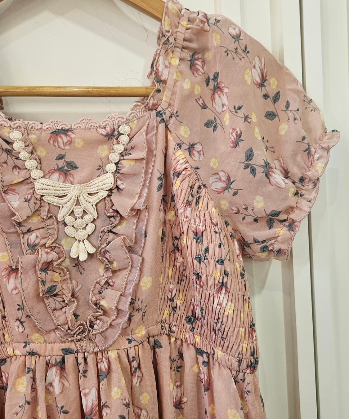 엑시즈팜(axes femme) 플라워 쉬폰 원피스 상품이미지3