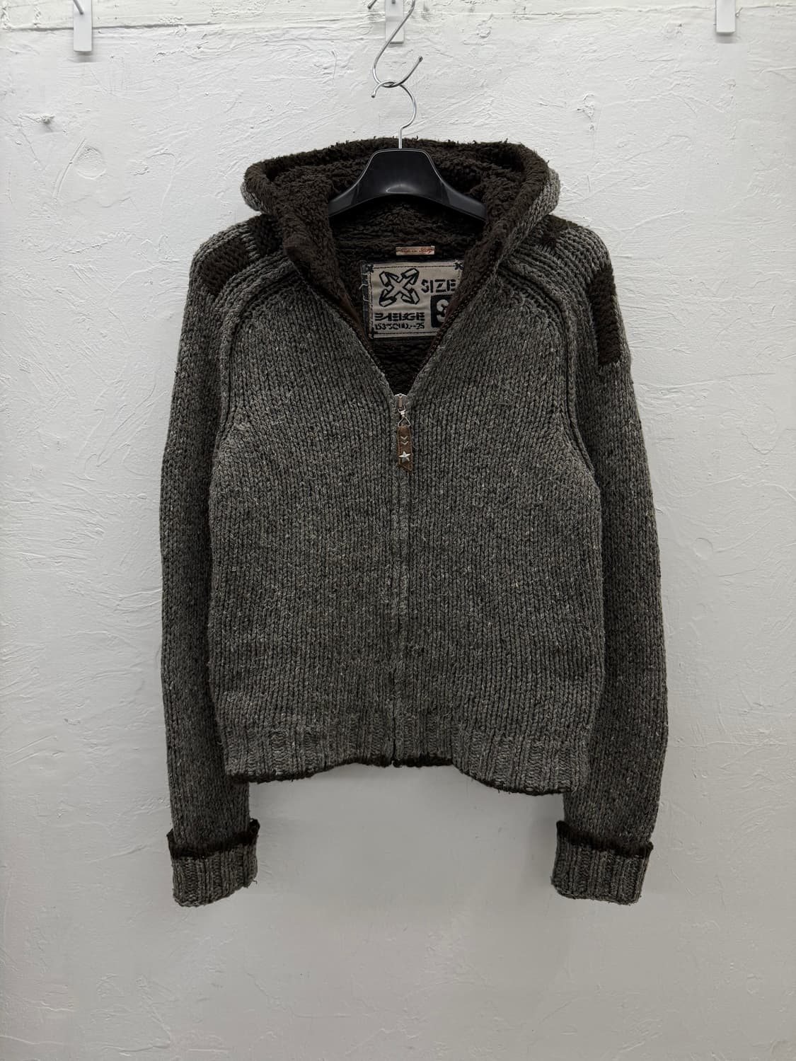 energie 헤비 니트 집업 상품이미지1