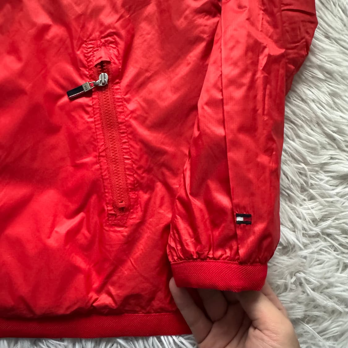 TOMMY HILFIGER 일본빈티지 리버시블 후리스 바람막이 S 38 상품이미지7