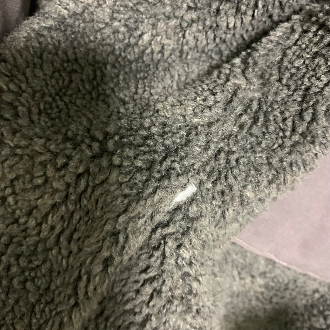 칼하트 빈티지 양털 후드 자켓 퍼플 차콜 S 루즈핏 남녀공용 상품이미지8