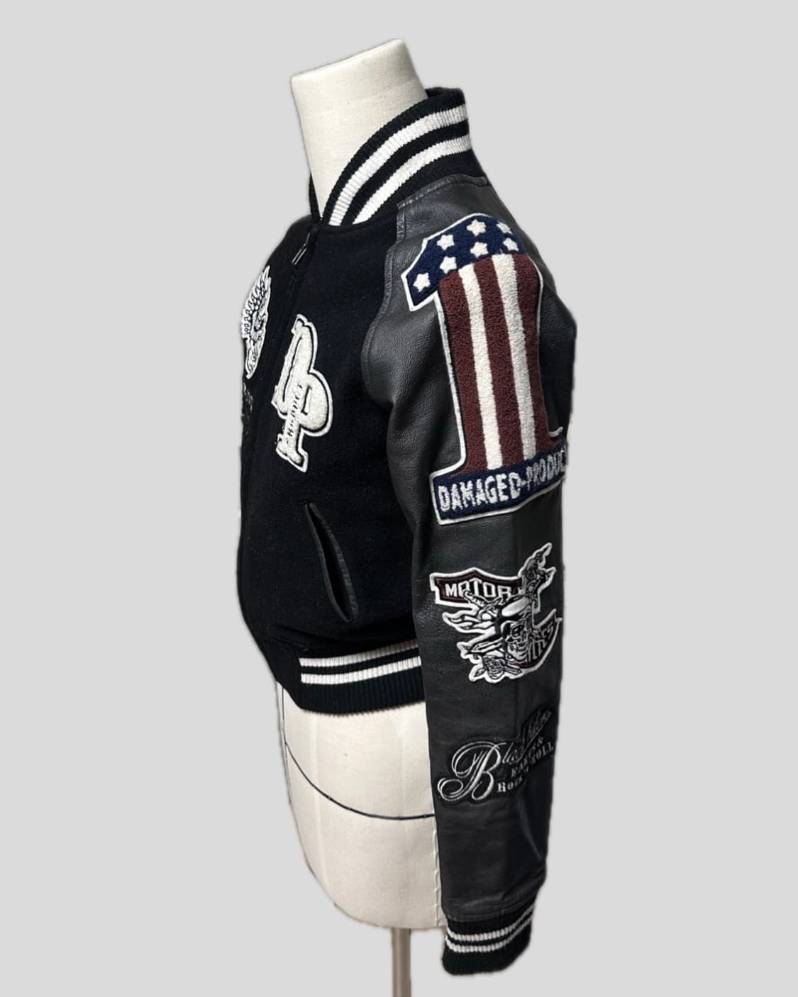 일본빈티지 가죽 봄버 자켓 상품이미지4