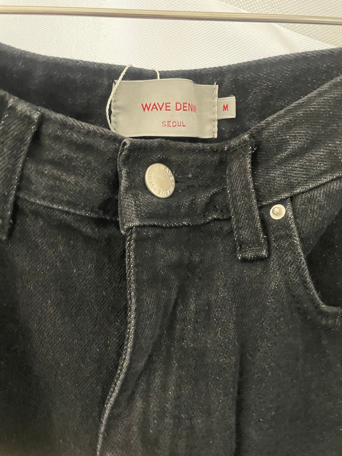 블랙 레이스업 부츠컷 데님 팬츠  상품이미지3